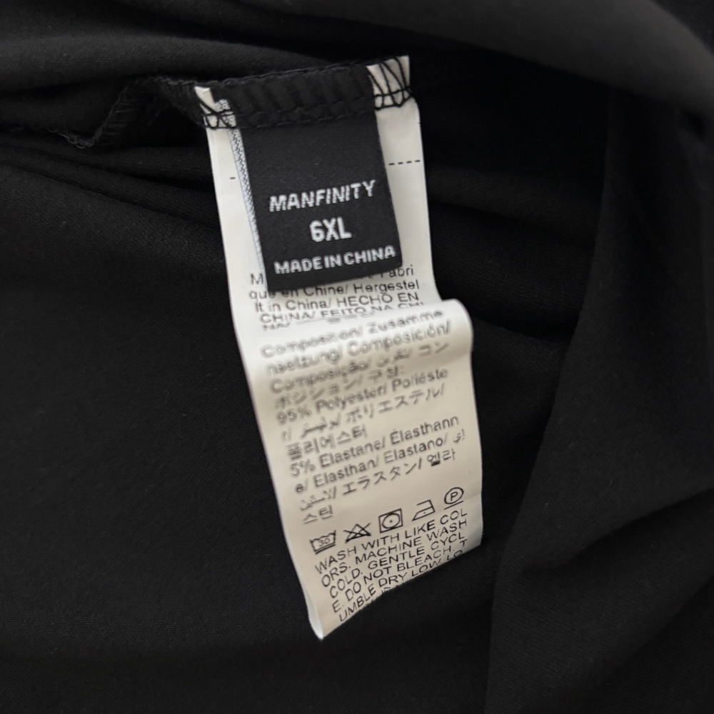 Shein Men's Big & Tall Size 6XL Black T-Shirt w/ Written "Grateful" Graphic NIB - Picture 3 of 4